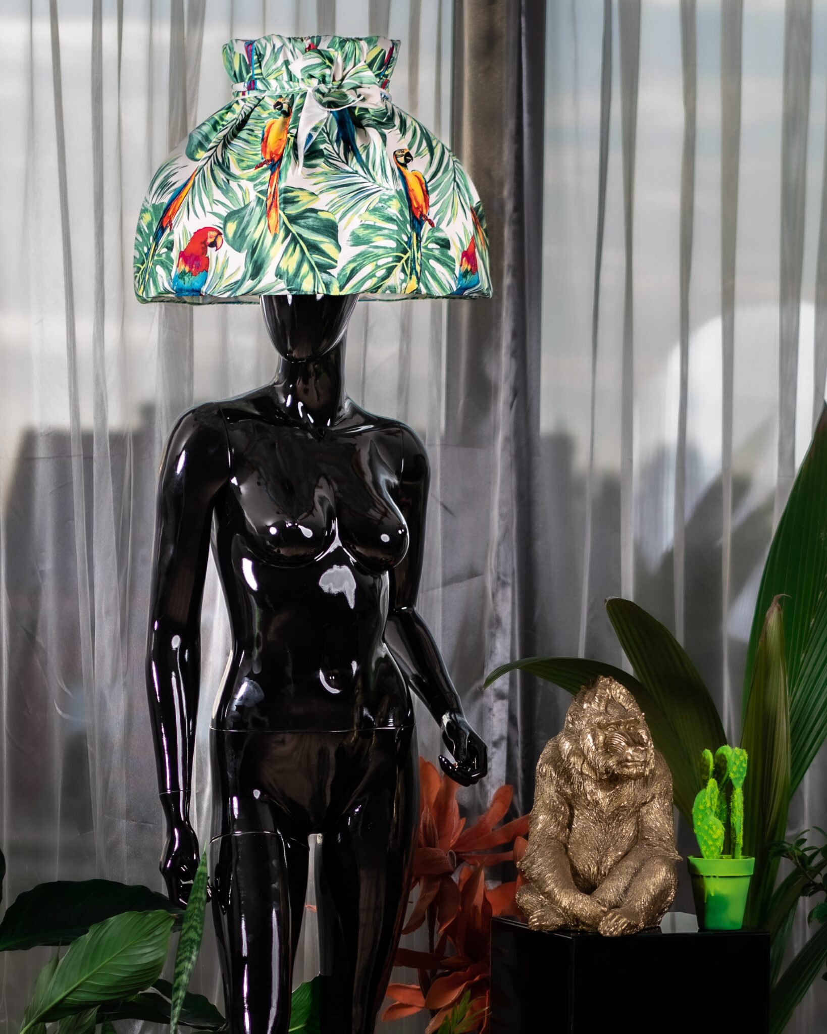 LAMPA CZARNY POŁYSK