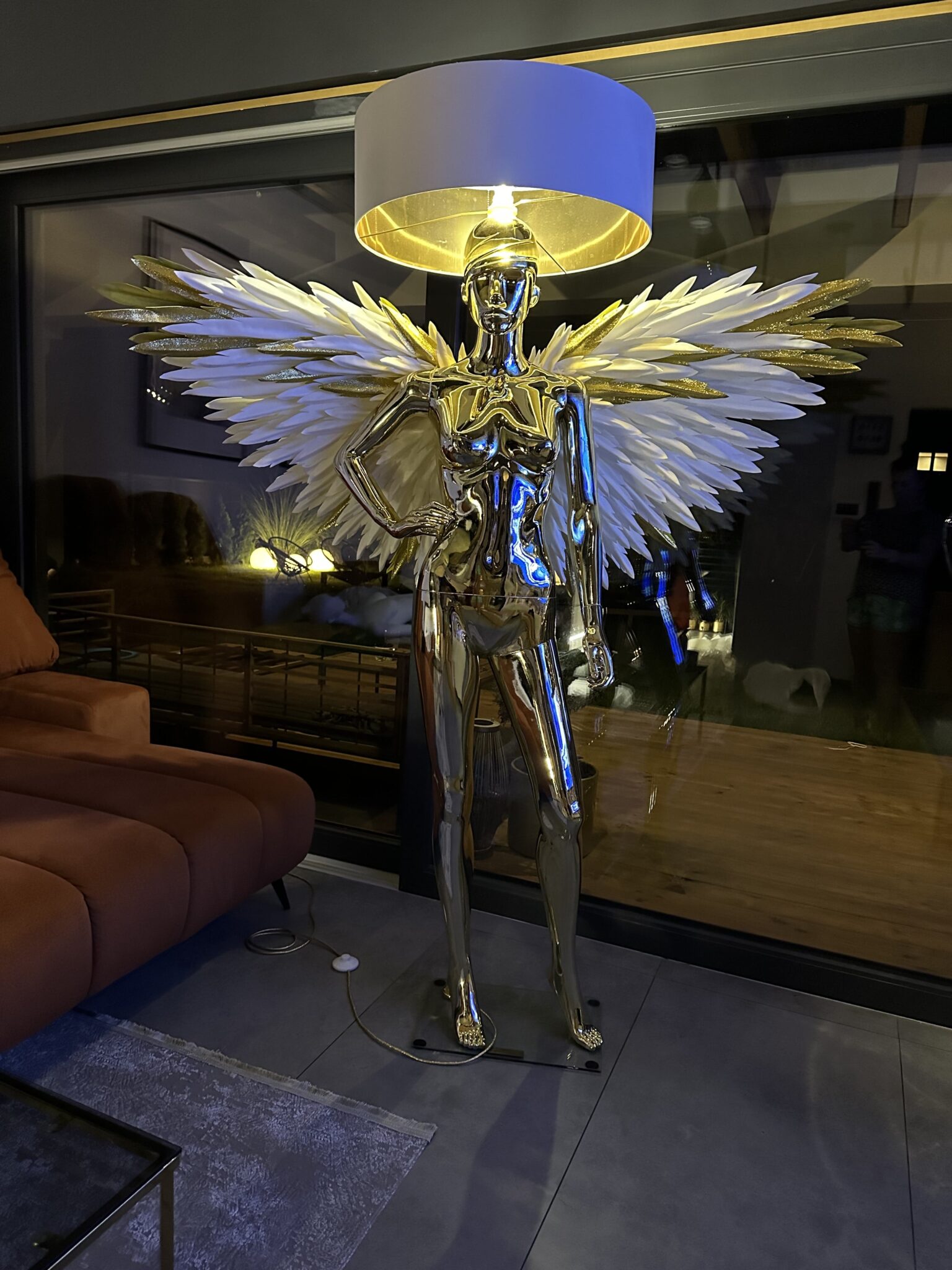 LAMPA SKRZYDŁA BIAŁO – ZŁOTE