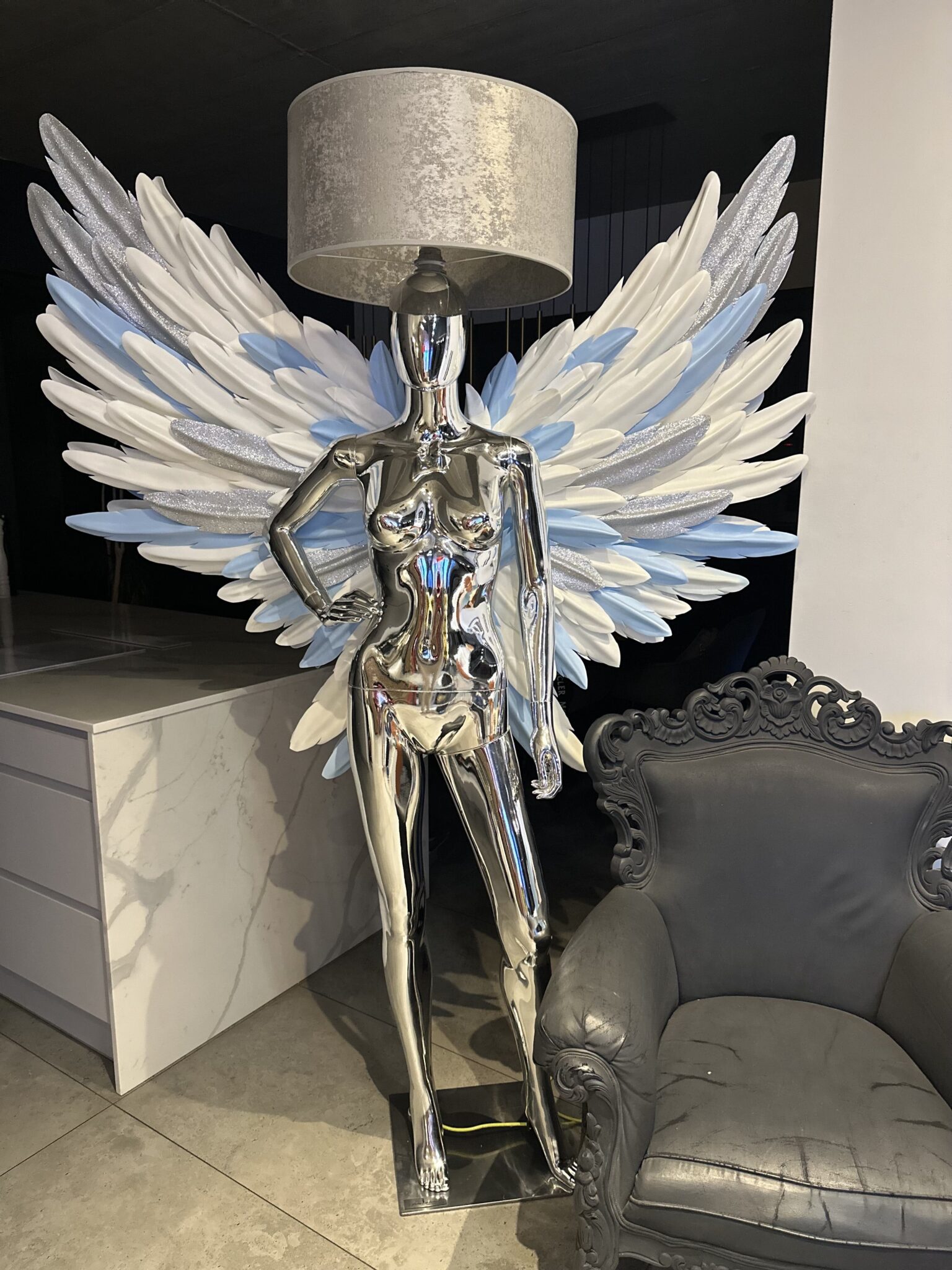 LAMPA SKRZYDŁA BŁĘKIT